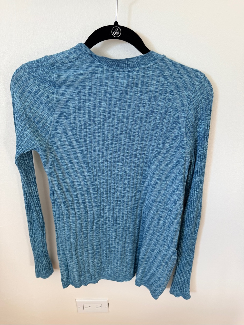 Athleta Blue Ribbed Open-Front Cardigan - Picture 3 of 3